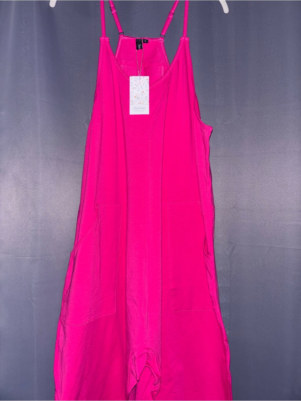 Unbranded Women's Fuchsia Sleeveless Jumpsuit